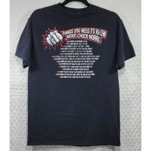 Spencer's Mens Things you need to know about Chuck Norris Graphic T-Shirt Size M